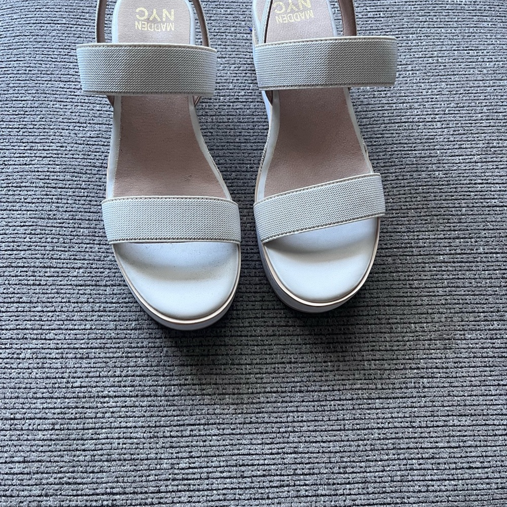 Modern NYC Women's Cream Espadrille Sandals